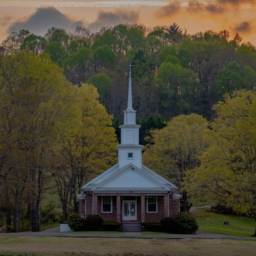 Church at sunset Church in the heart of Appalachia.
